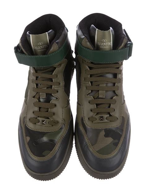 camouflage high top sneakers